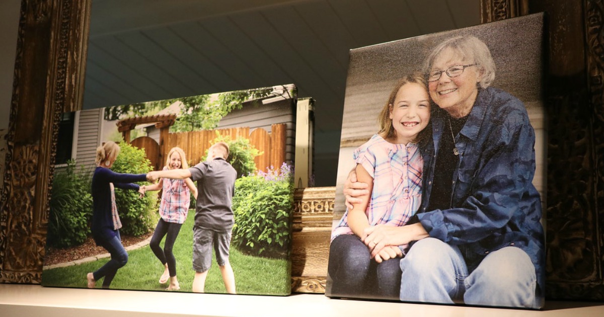 canvas photo prints featuring female family members