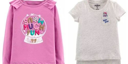 Free Shipping on ANY Carter’s & OshKosh B’Gosh Order = Tees & Leggings Only $3.99 Shipped