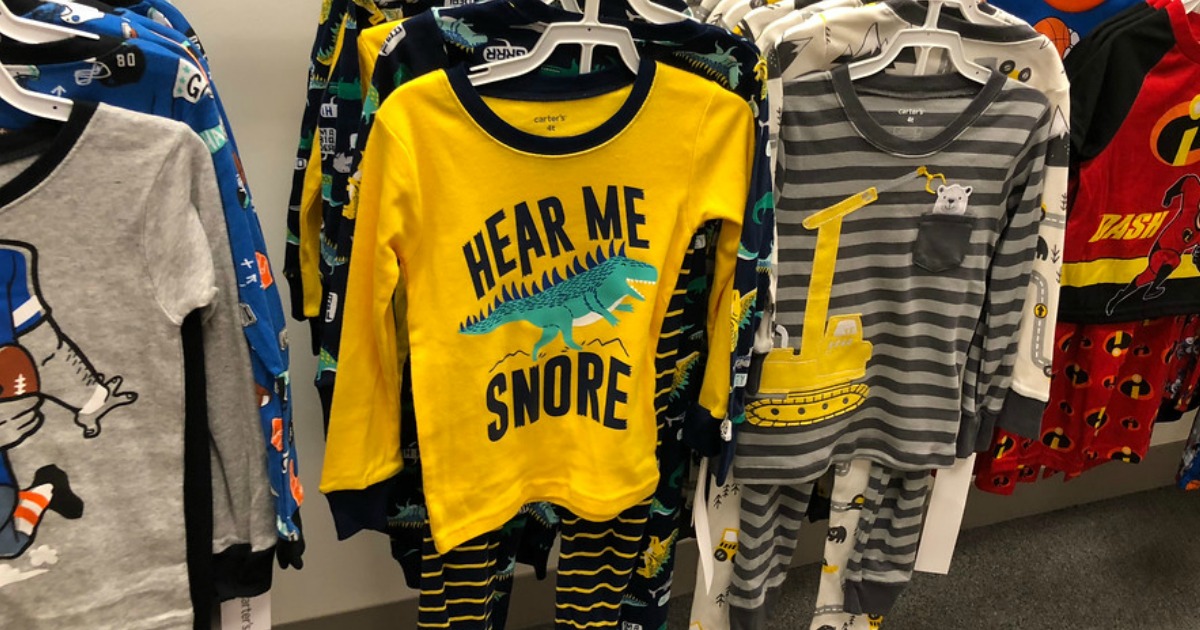 use kohls promo codes to score 4-piece carters pajama sets like these boys pajamas