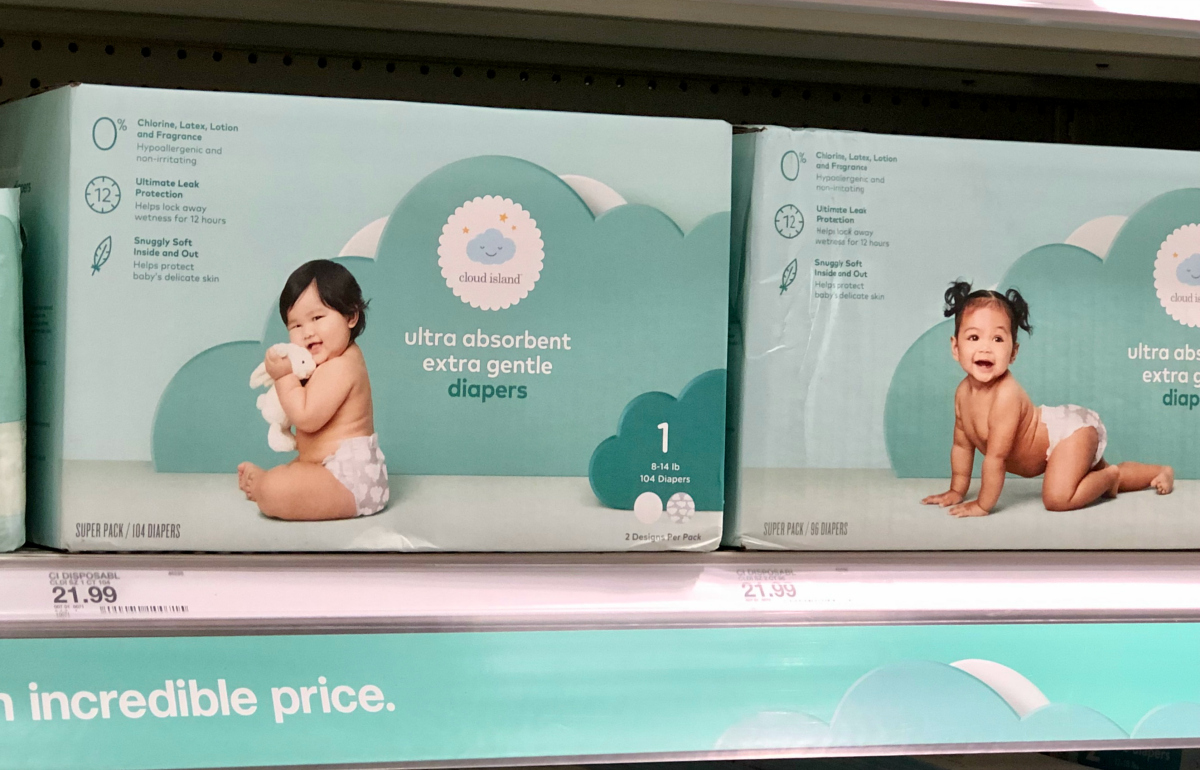 Cloud Island boxed diapers at Target