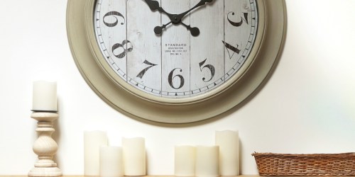 Better Home & Gardens Farmhouse Wall Clock Only $14.99 (Regularly $40) at Walmart.online