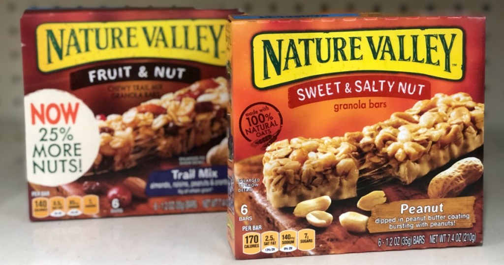 two boxes of Nature Valley bars