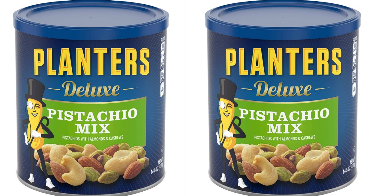 two containers of Planters pistachios