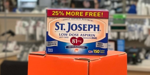 High Value $2/1 St. Joseph Low Dose Aspirin Coupon = Over 45% off at Walmart