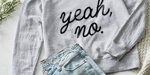 Women’s Graphic Slouchy Pullovers Only $19.79 (Regularly $38) at Zulily