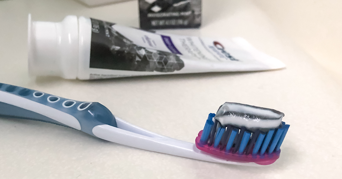 crest whitening therapy toothpaste up close