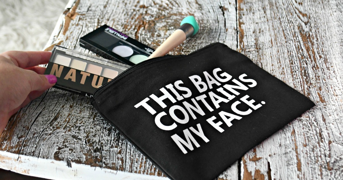 this bag contains my face makeup cosmetic bag