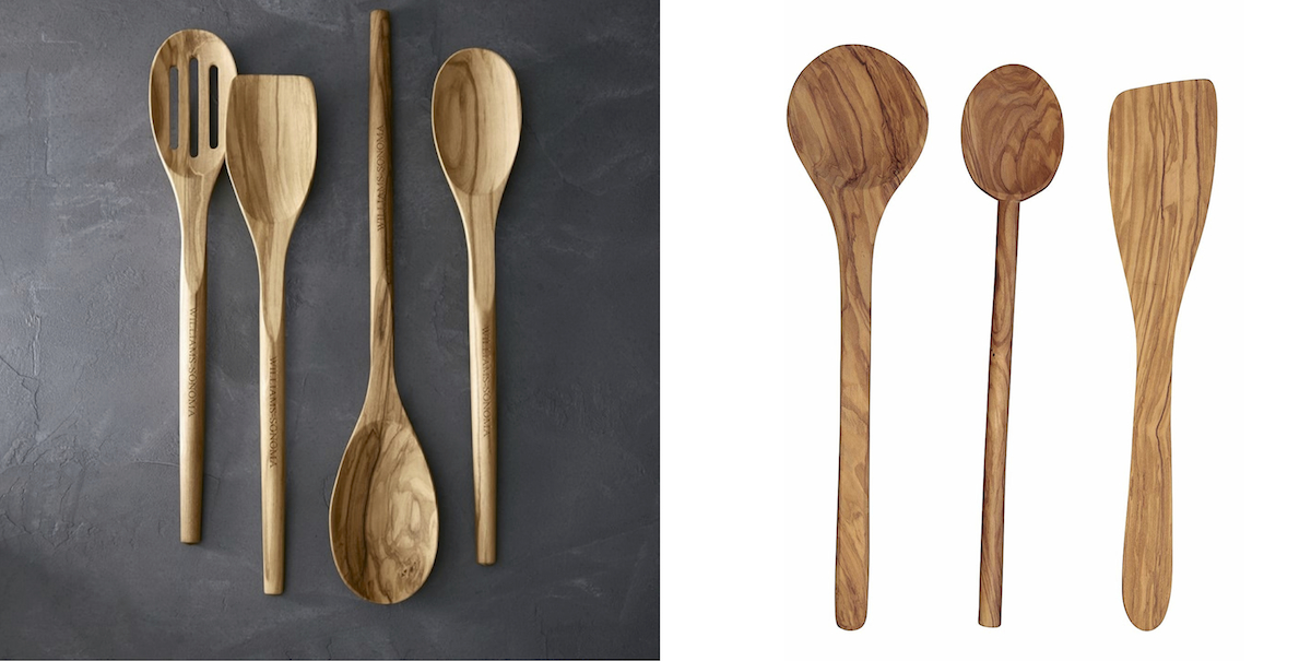 williams sonoma copycat budget – olivewood cooking spoons side by side onlineparison