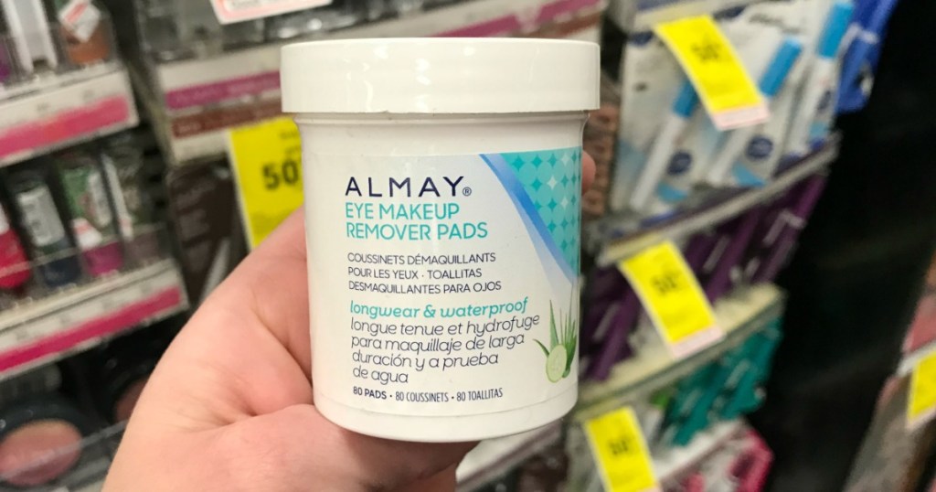 hand holding makeup remover 