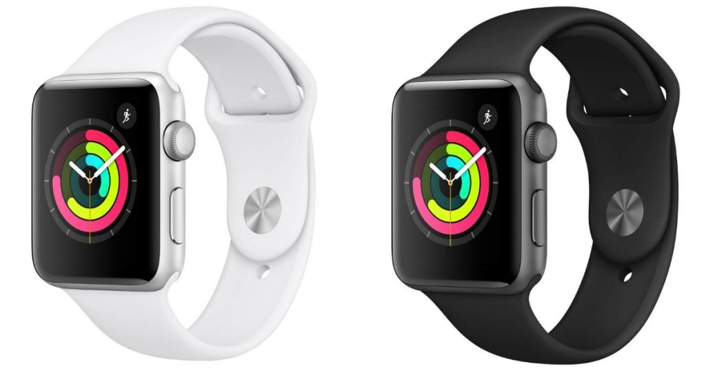 Apple Watch 3 white and black side by side