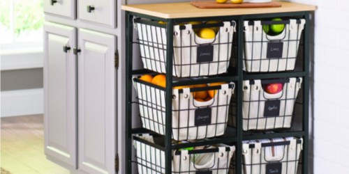 Better Homes and Gardens 6-Drawer Wire Rolling Cart Only $60.56 Shipped