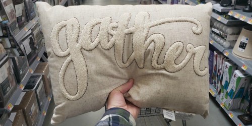 “Gather” Throw Pillow Only $3 at Walmart