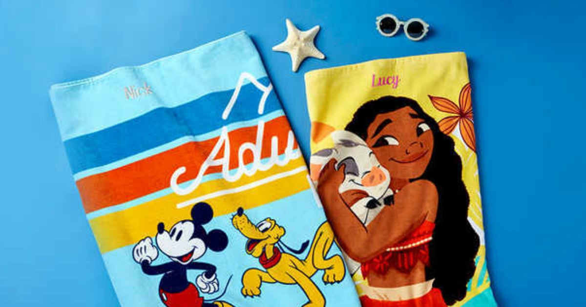 disney character beach towels