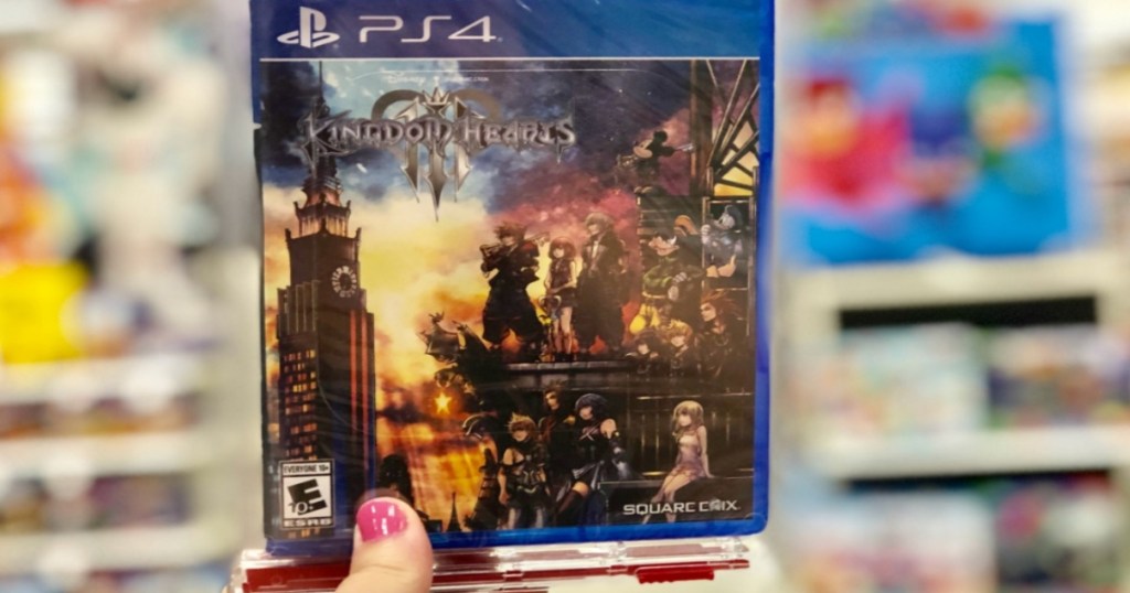 Kingdom Hearts III for PS4 held up in store aisle