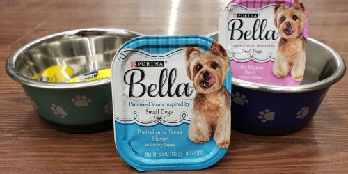 $9.50 Worth of New Purina Bella Dog Food Coupons = Trays as Low as 28¢ Each at Walmart