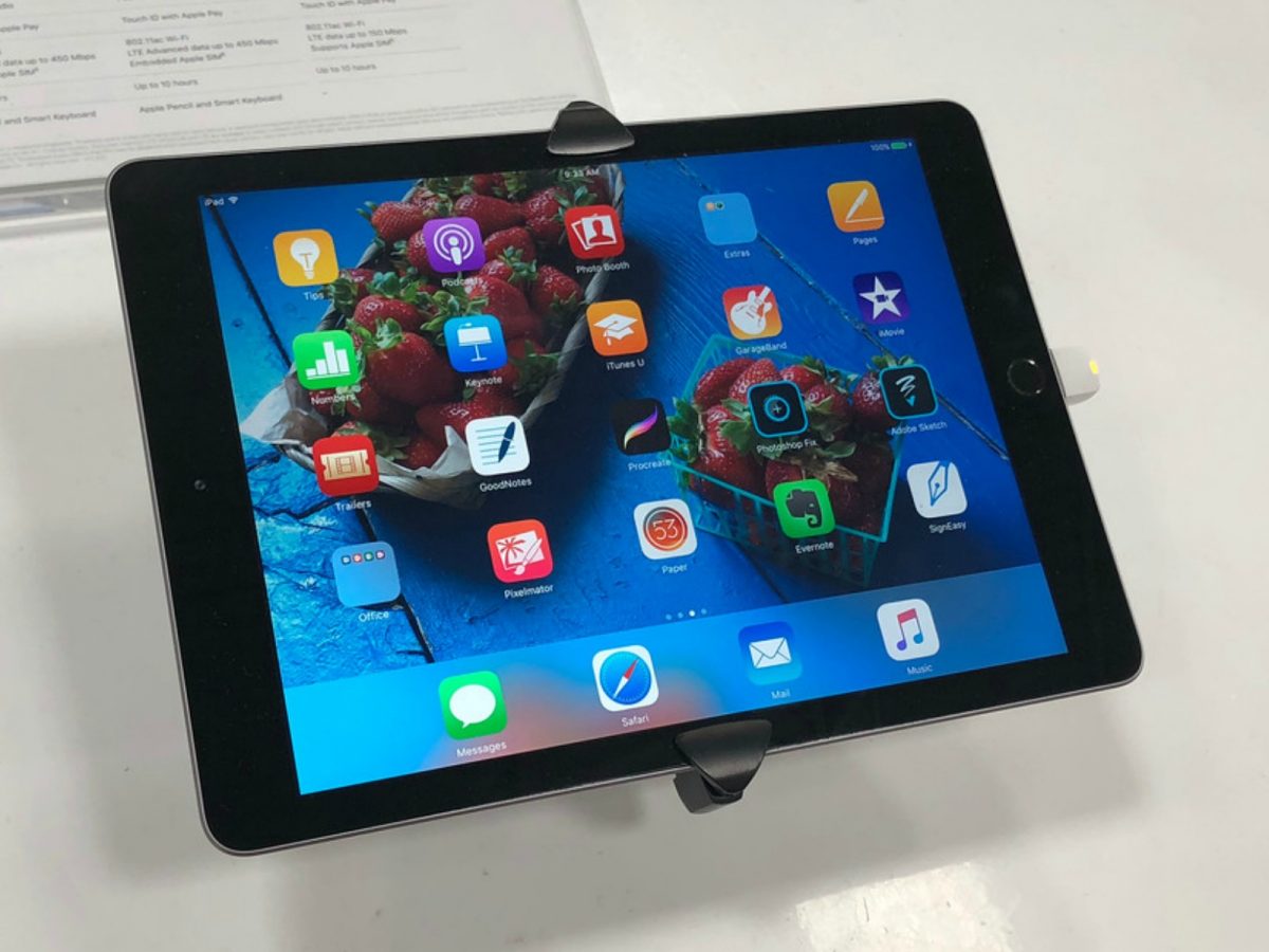 iPad on display in store