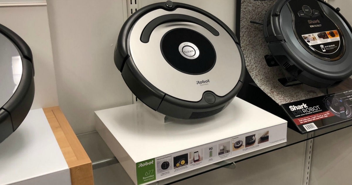 irobot roomba on a shelf at Kohl's