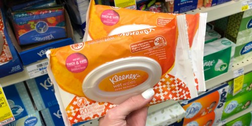 Kleenex Wet Wipes Only 50¢ Each After Cash Back at CVS