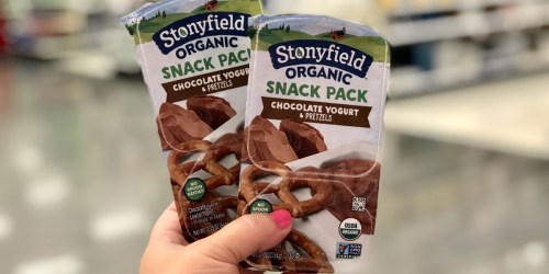 New $1/2 Stonyfield Organic Snack Packs Coupon = Just 99¢ Each After Cash Back at Target