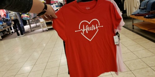 JCPenney.online: Women’s & Kid’s Valentine’s Day Tees as Low as $3.75