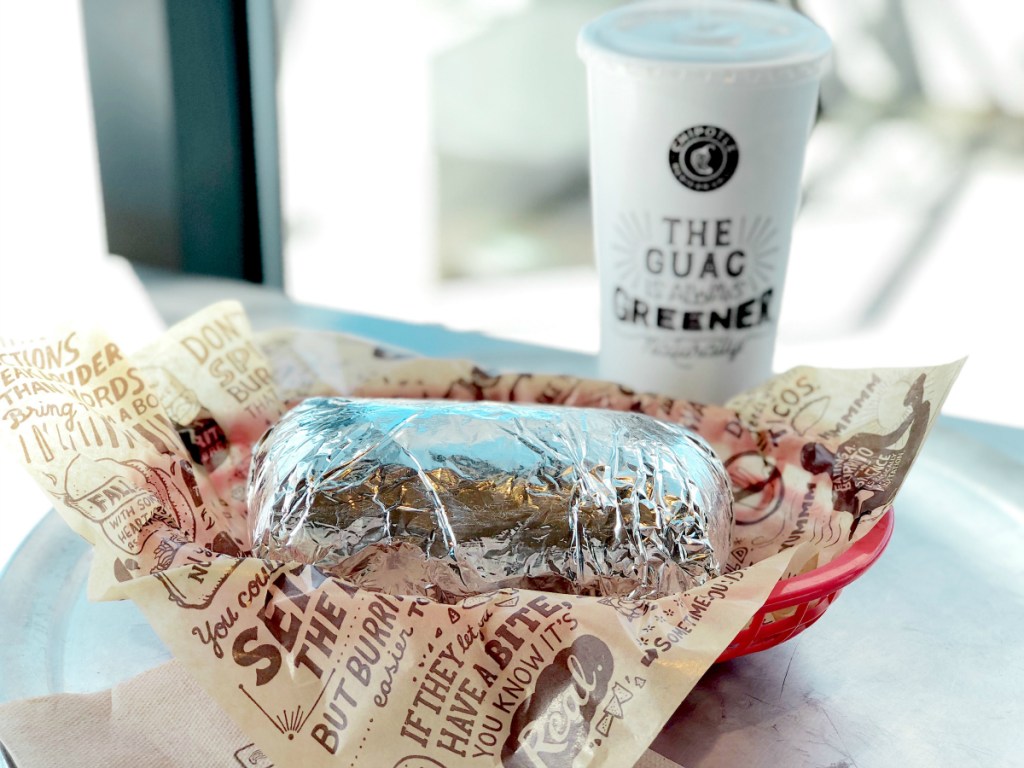 Chipotle double wrap burrito