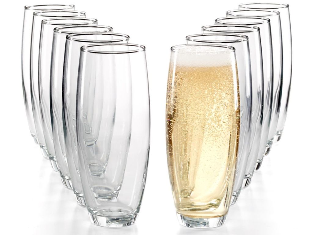 Martha Stewart Essentials 12-Pc. Stemless Flutes Set