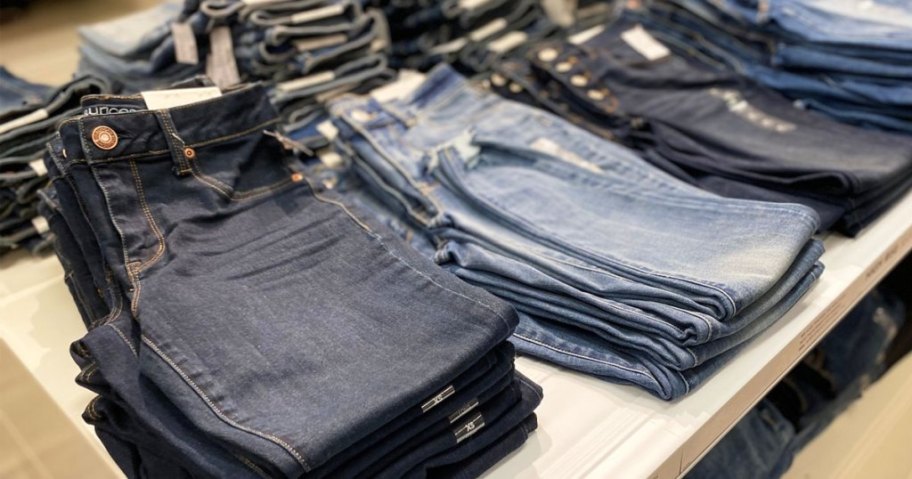 folded jeans at Maurices