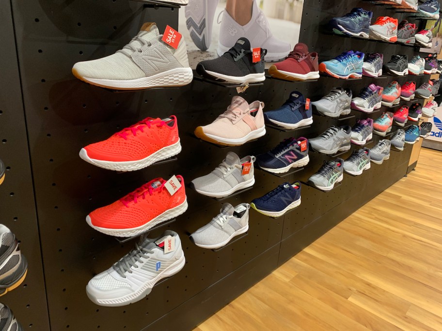 New Balance Shoes on display in store