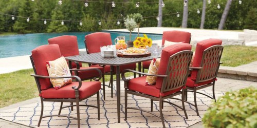 Hampton Bay 7-Piece Metal Outdoor Dining Set w/ Cushions Just $399 Delivered (Regularly $600)