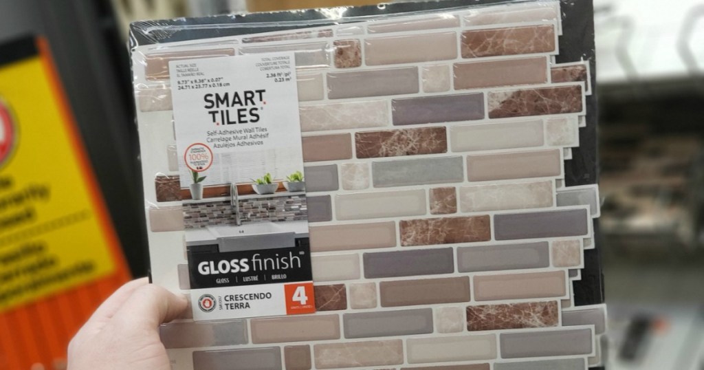 hand holding up smart tiles