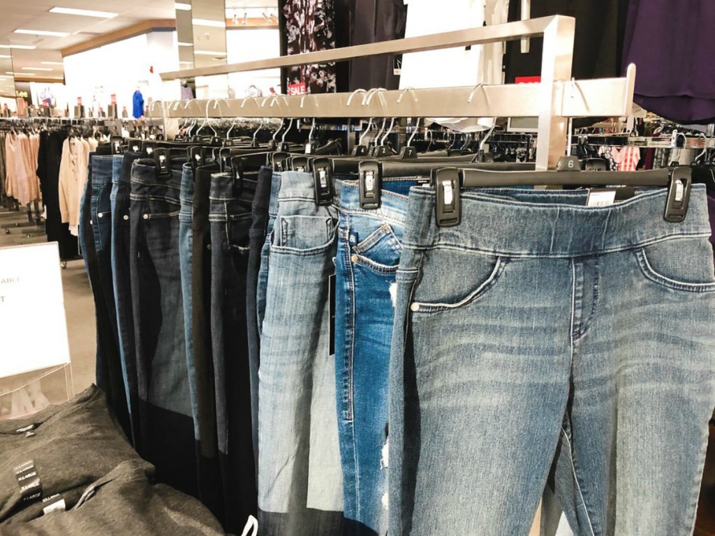 rack of Rock & Republic pants at Kohl's