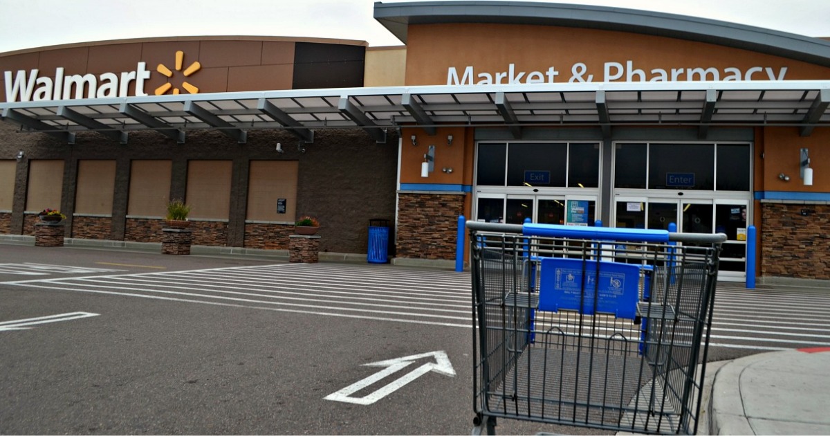 cart outside of Walmart store