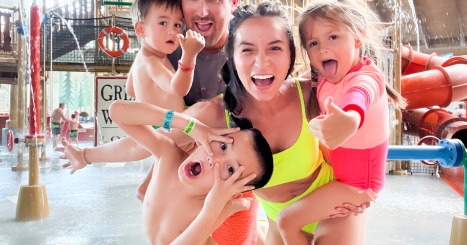 Family at Great Wolf Lodge waterpark