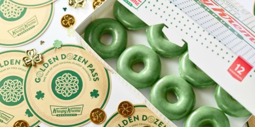 Krispy Kreme Green Glazed Doughnuts March 15th – 17th + Win Doughnuts for a YEAR