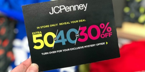 Up to 50% Off Entire Purchase at JCPenney w/ Mystery Coupon Giveaway (March 8th-10th)