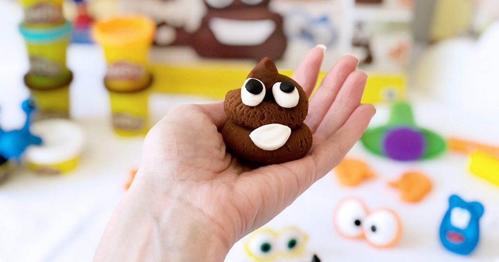 poop swirl made from play-doh