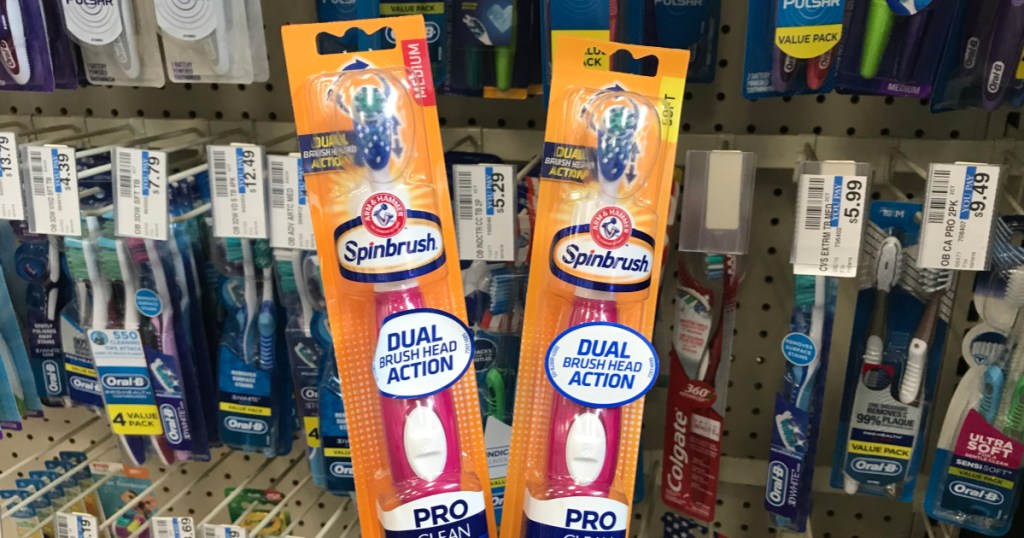 two battery operated toothbrushes 