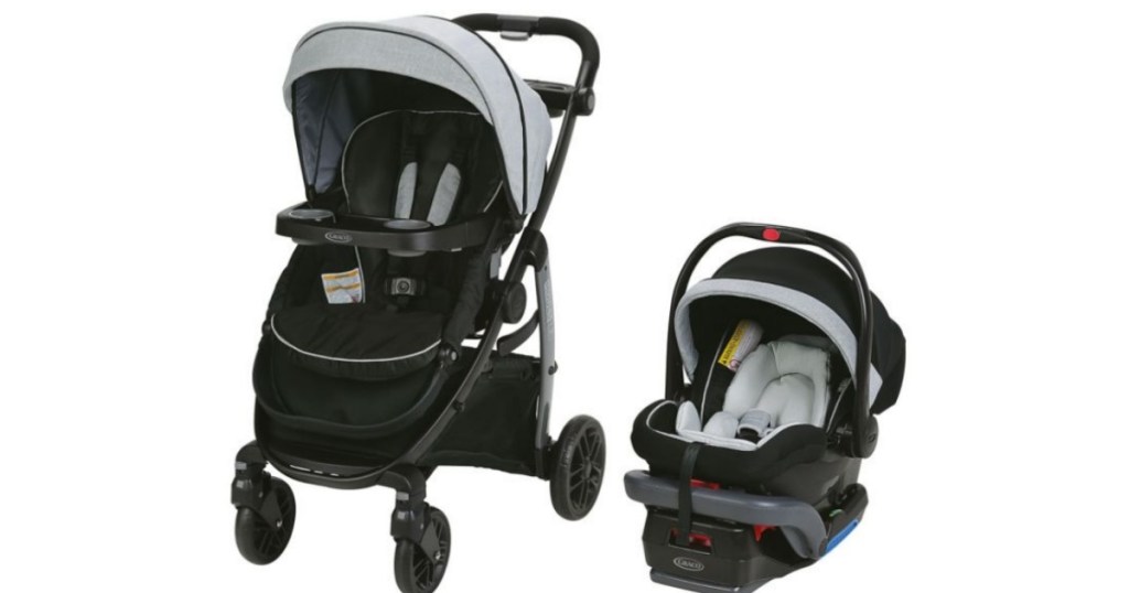 stroller and car seat