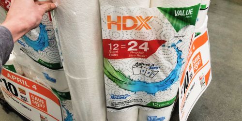 12 GIANT Home Depot Adjust-A-Size Paper Towel Rolls Only $10 (Just 83¢ Each) – In-Store Only