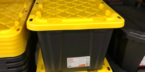 HDX 27-Gallon Tough Storage Tote Only $6.98 at Home Depot