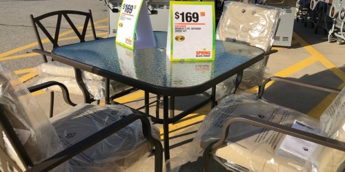 Hampton Bay 5-Piece Outdoor Dining Set w/ Cushions ONLY $169 at Home Depot