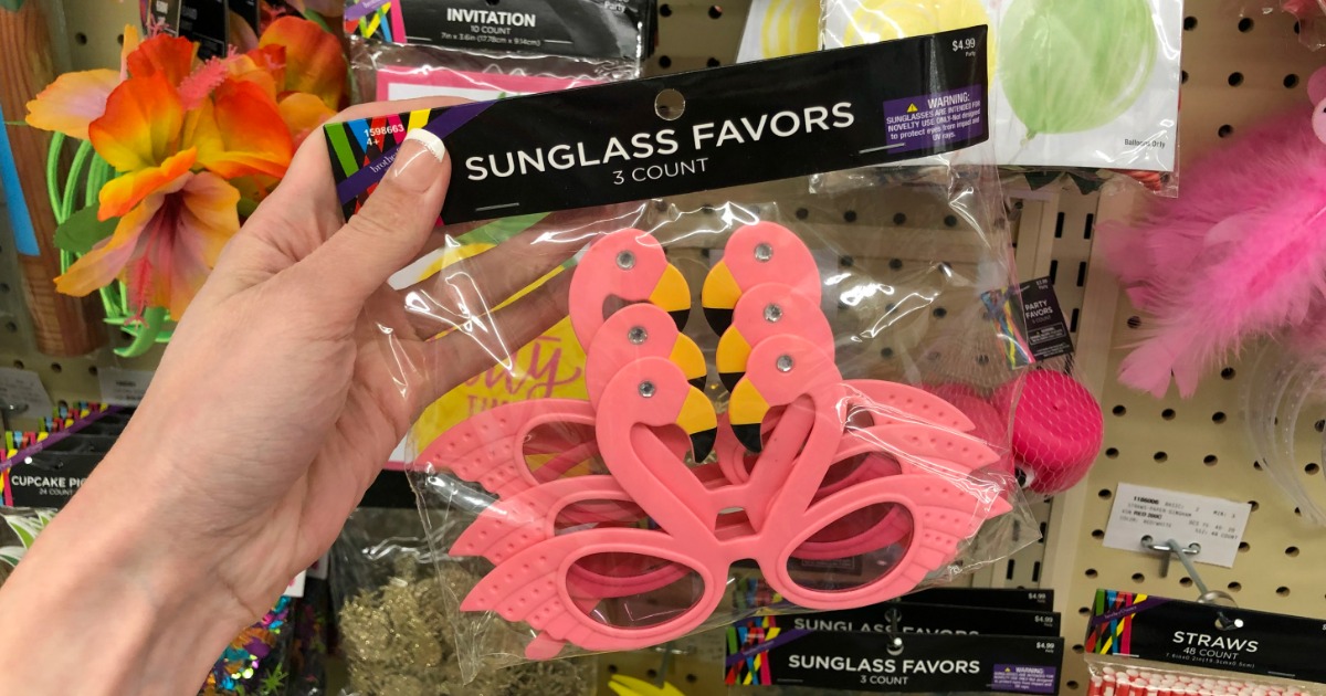 sunglass favors at Hobby Lobby