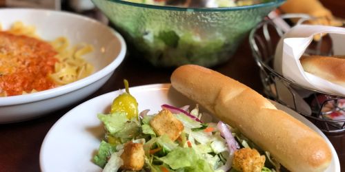 Olive Garden Unlimited Soup, Salad & Breadsticks Only $6.99