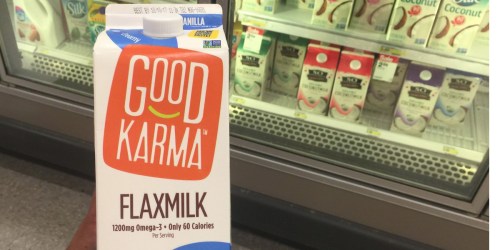 New $1/1 Good Karma Flax Milk Coupon = 11¢ After Cash Back at Target