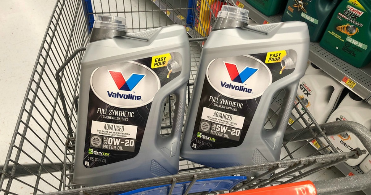 Valvoline Motor Oil in walmart shopping cart