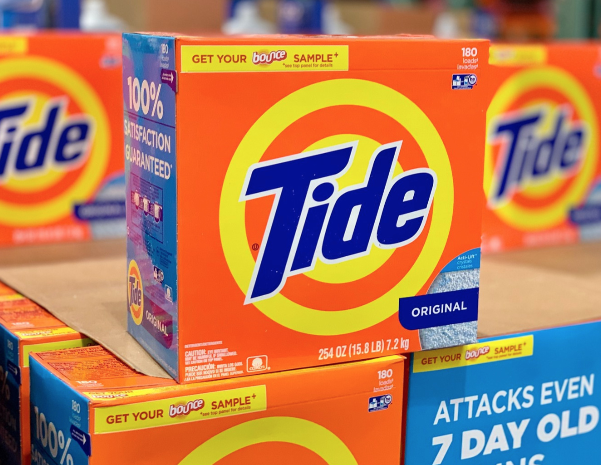 boxes of Tide at Costco