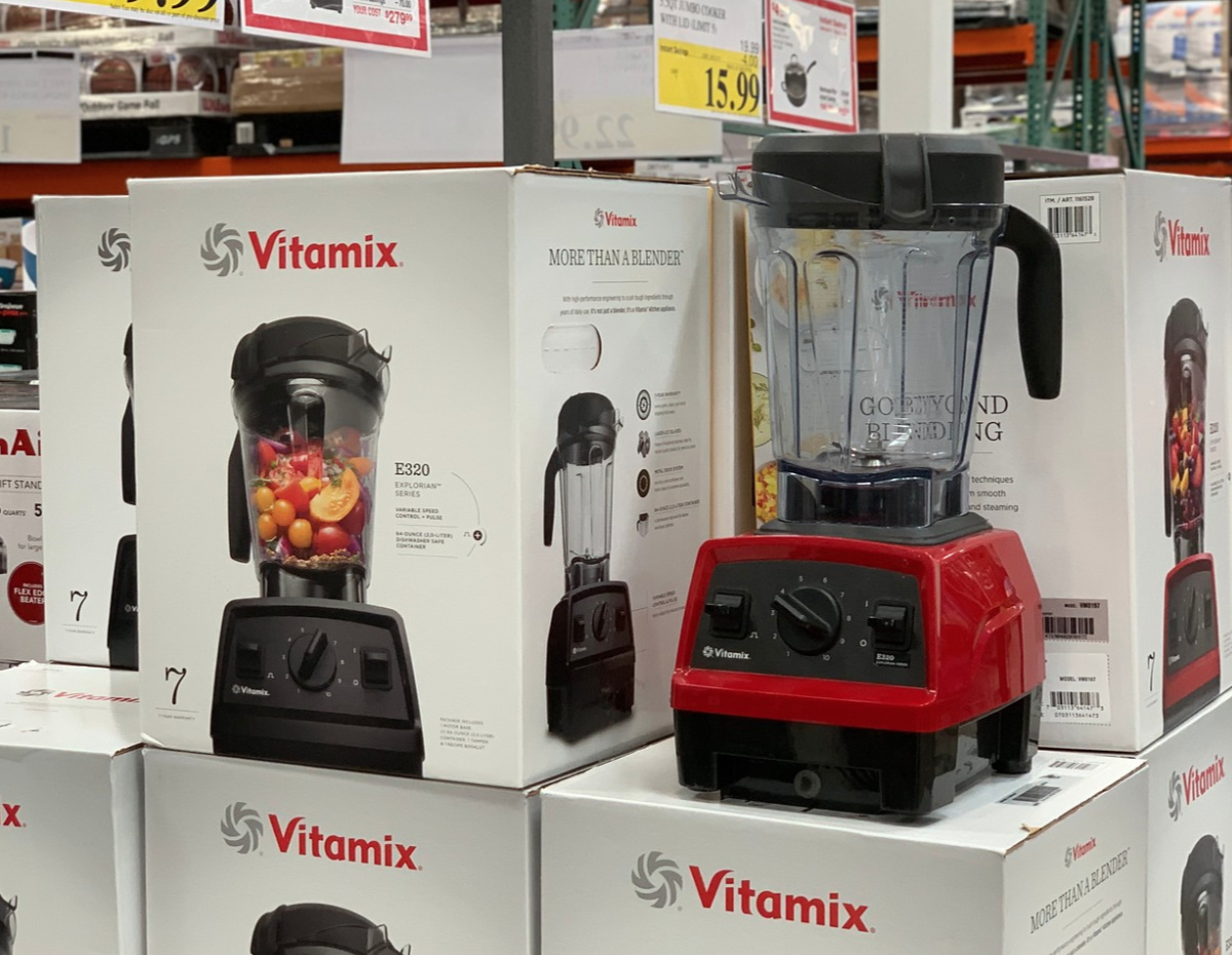 red vitamix blender at Costco