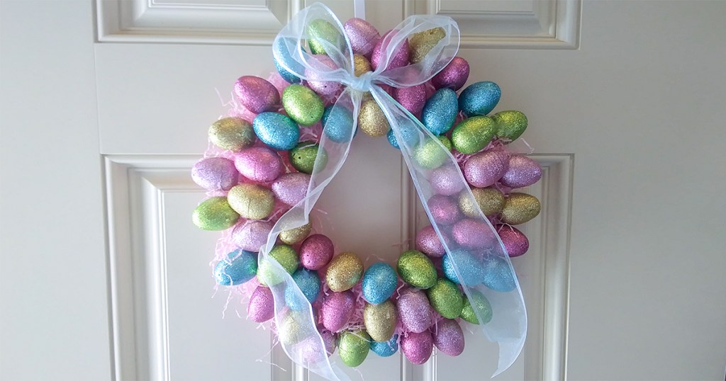 happy friday – easter egg wreath from Dollar Tree