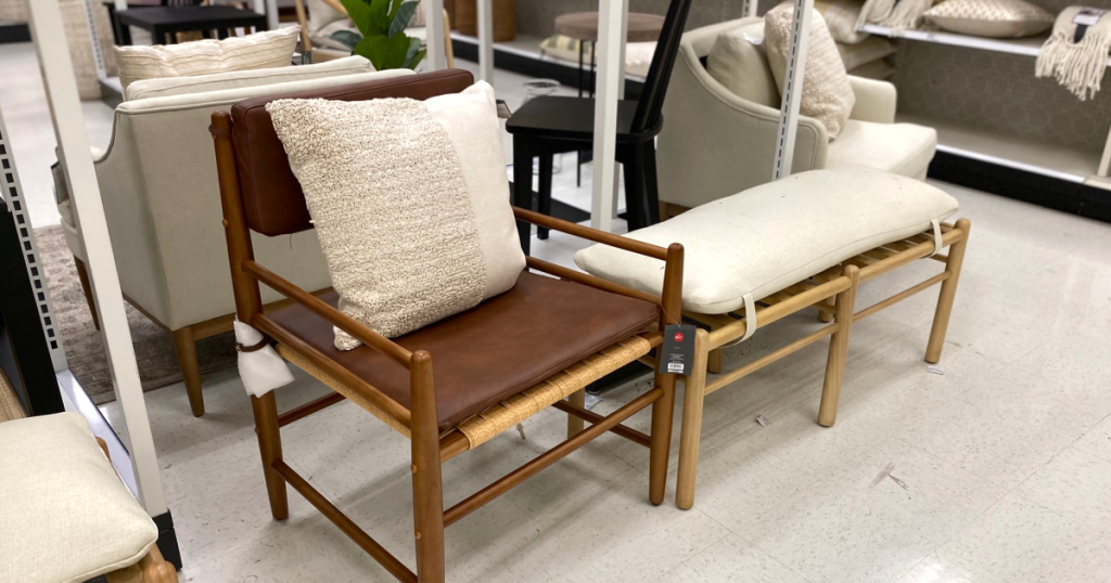 Target furniture displayed in store 