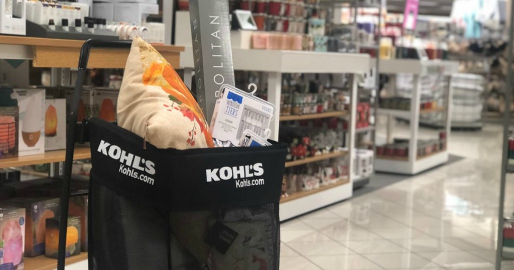 Kohl's home decor in shopping cart